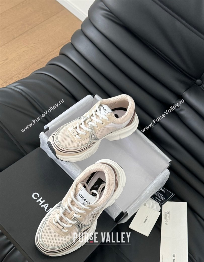 Chanel Mesh Calfskin Sneakers Beige 2024 CH010203 (MD-240102021)