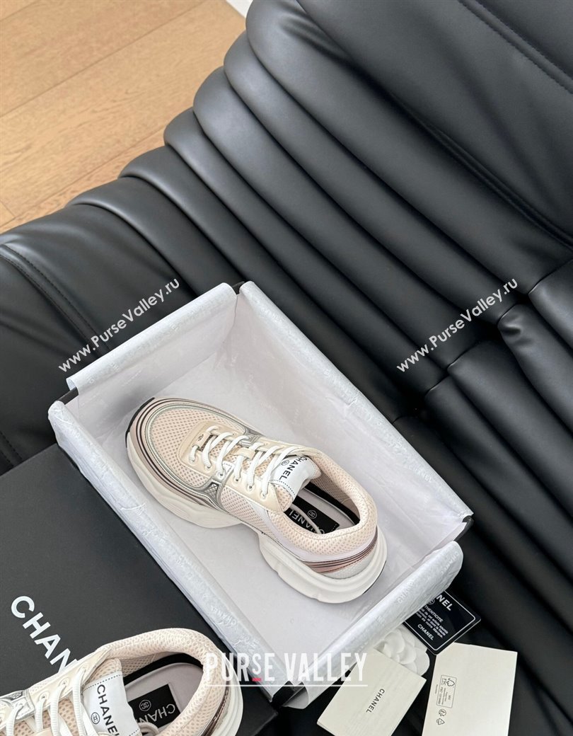 Chanel Mesh Calfskin Sneakers Beige 2024 CH010203 (MD-240102021)