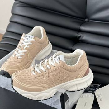 Chanel Mesh Suede Sneakers Beige 2024 CH010203 (MD-240102022)