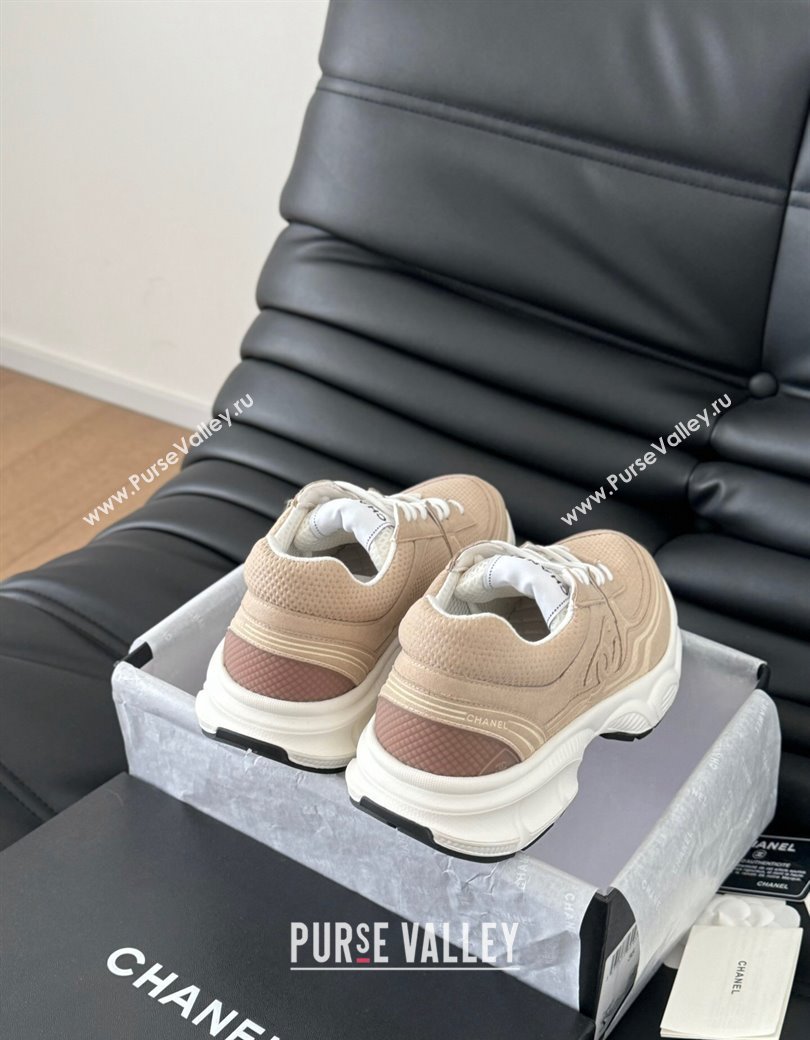 Chanel Mesh Suede Sneakers Beige 2024 CH010203 (MD-240102022)