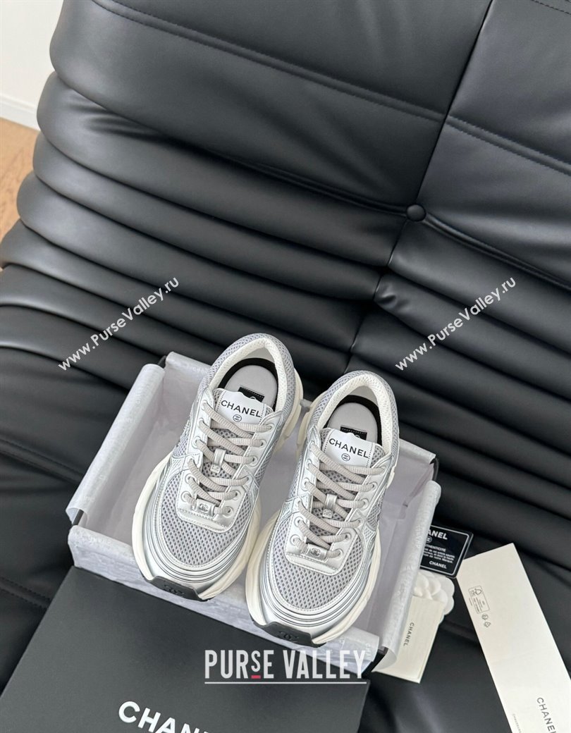 Chanel Mesh Calfskin Sneakers Grey 2024 CH010203 (MD-240102026)