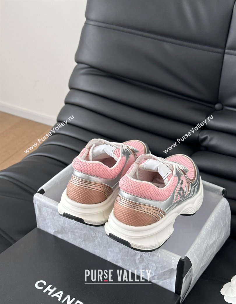 Chanel Mesh Calfskin Sneakers Pink 2024 CH010203 (MD-240102027)