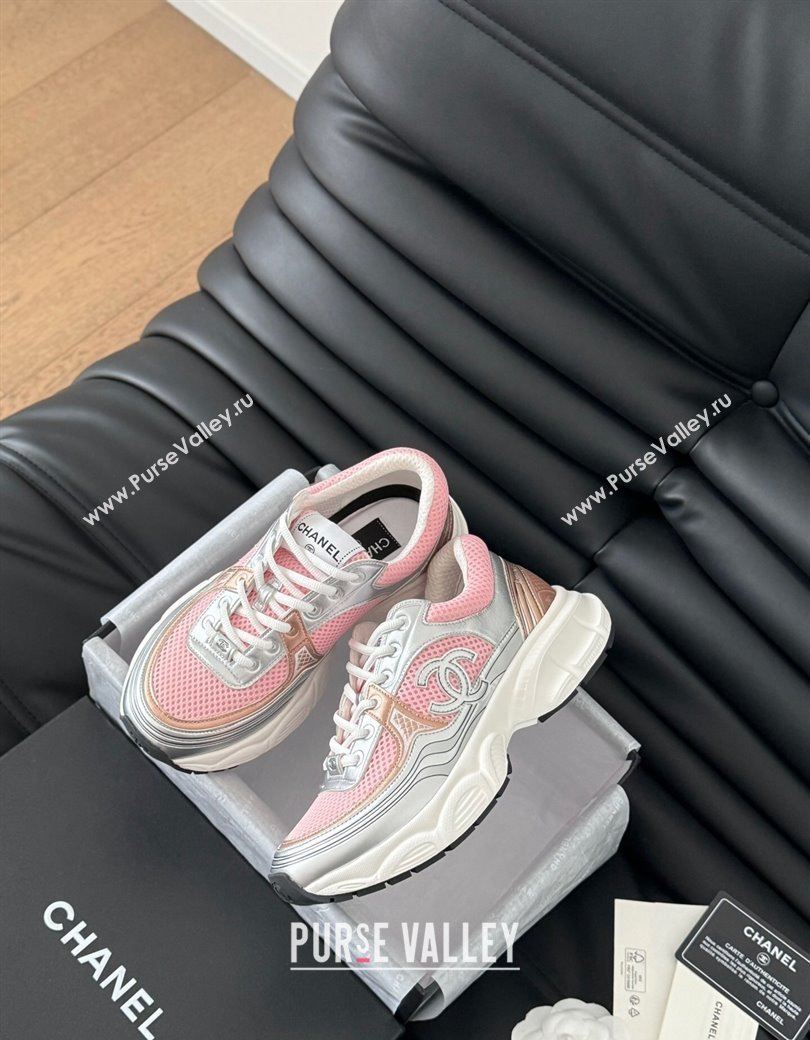 Chanel Mesh Calfskin Sneakers Pink 2024 CH010203 (MD-240102027)