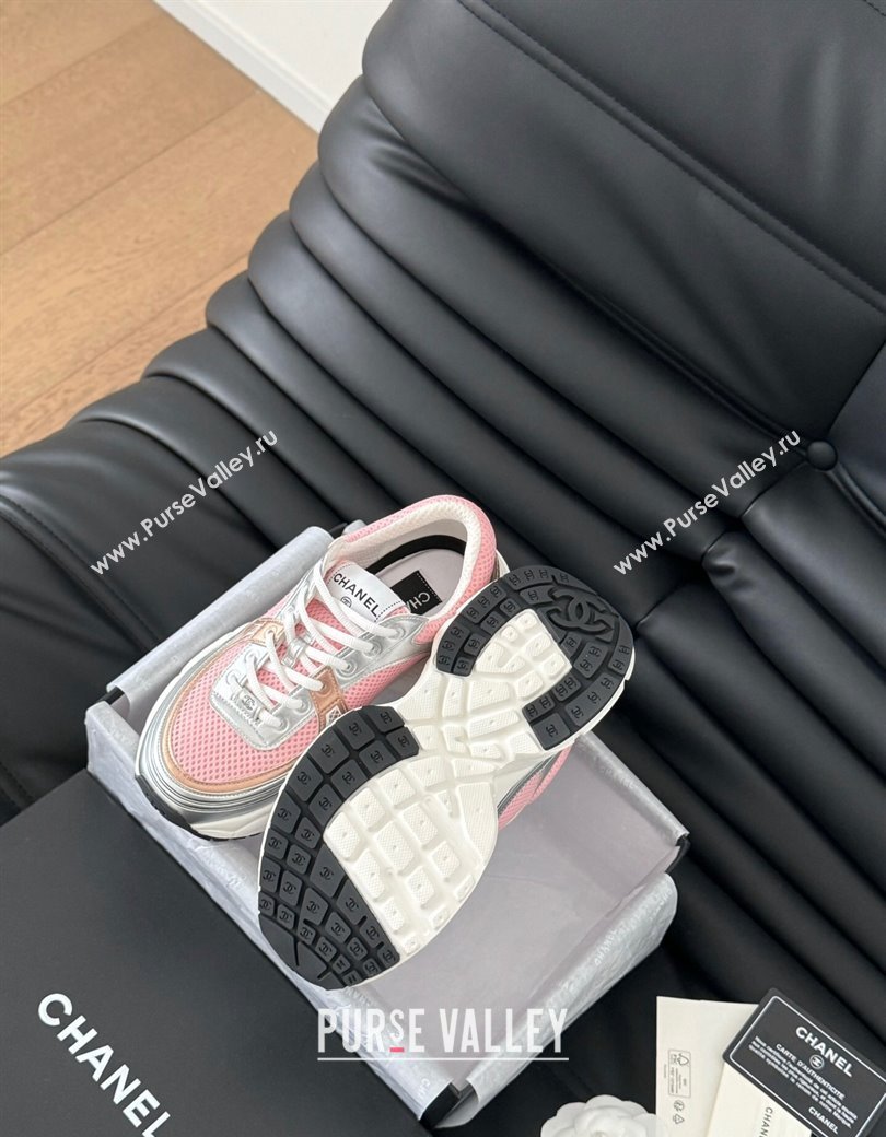 Chanel Mesh Calfskin Sneakers Pink 2024 CH010203 (MD-240102027)