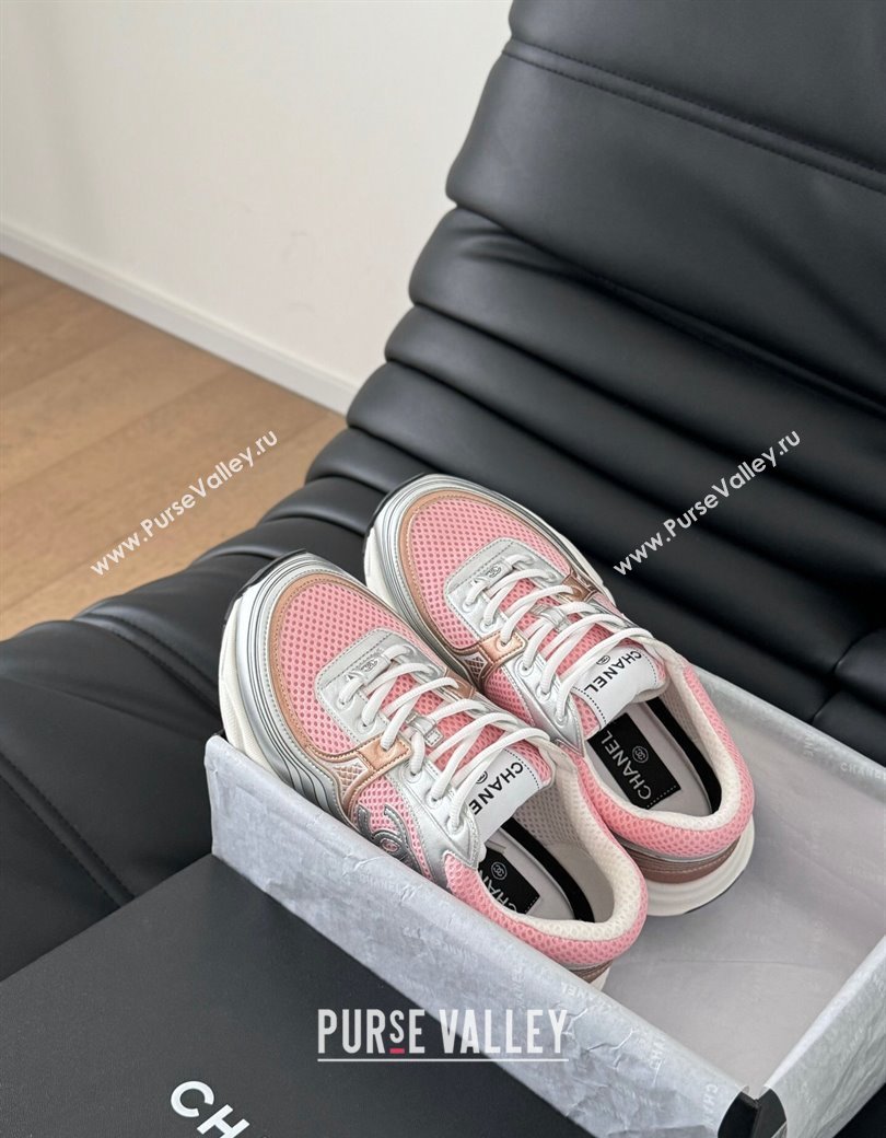 Chanel Mesh Calfskin Sneakers Pink 2024 CH010203 (MD-240102027)