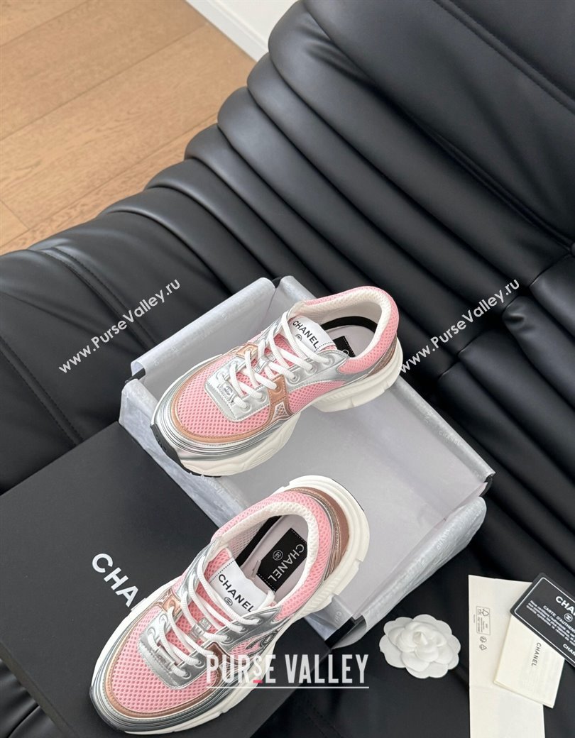 Chanel Mesh Calfskin Sneakers Pink 2024 CH010203 (MD-240102027)