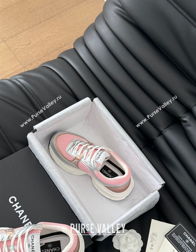 Chanel Mesh Calfskin Sneakers Pink 2024 CH010203 (MD-240102027)