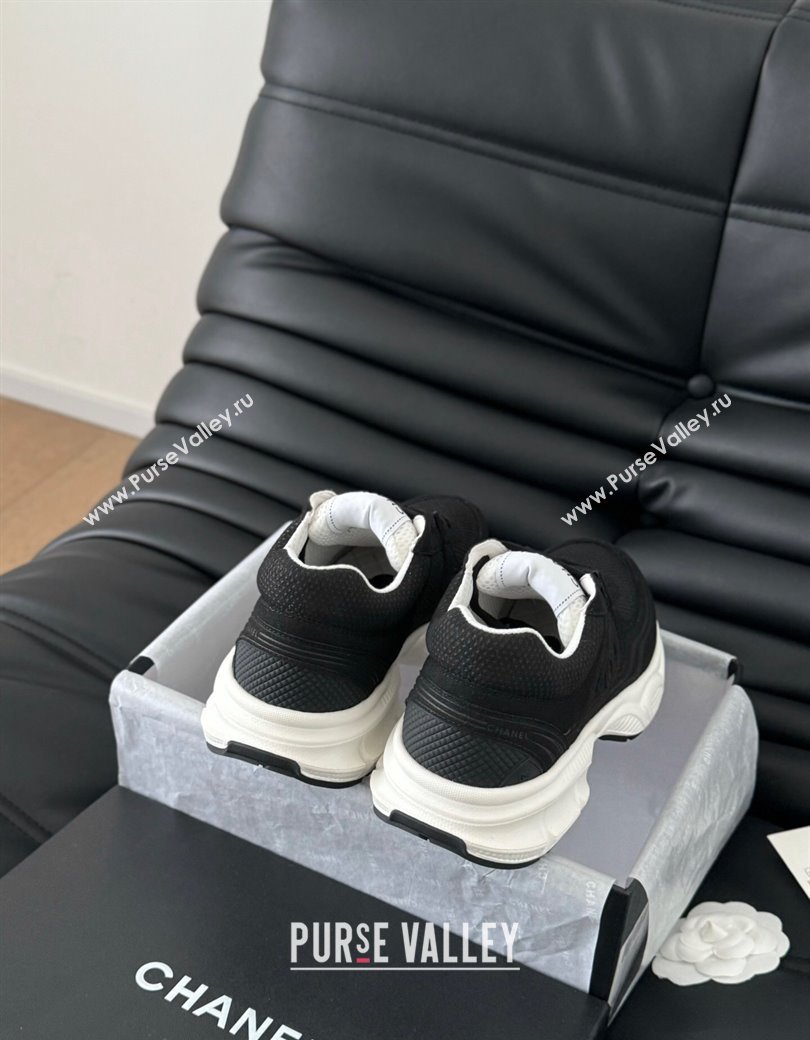 Chanel Mesh Suede Sneakers Black 2024 CH010203 (MD-240102029)