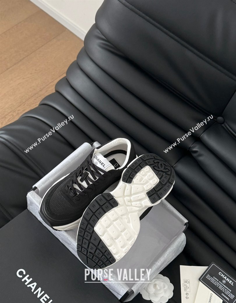 Chanel Mesh Suede Sneakers Black 2024 CH010203 (MD-240102029)