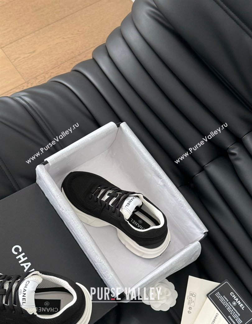 Chanel Mesh Suede Sneakers Black 2024 CH010203 (MD-240102029)