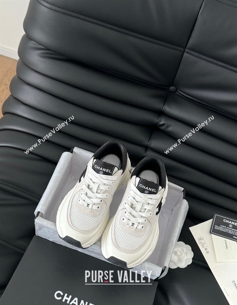 Chanel Mesh, Suede and Calfskin Sneakers White 2024 CH010204 (MD-240102030)