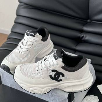 Chanel Mesh, Suede and Calfskin Sneakers White 2024 CH010204 (MD-240102030)