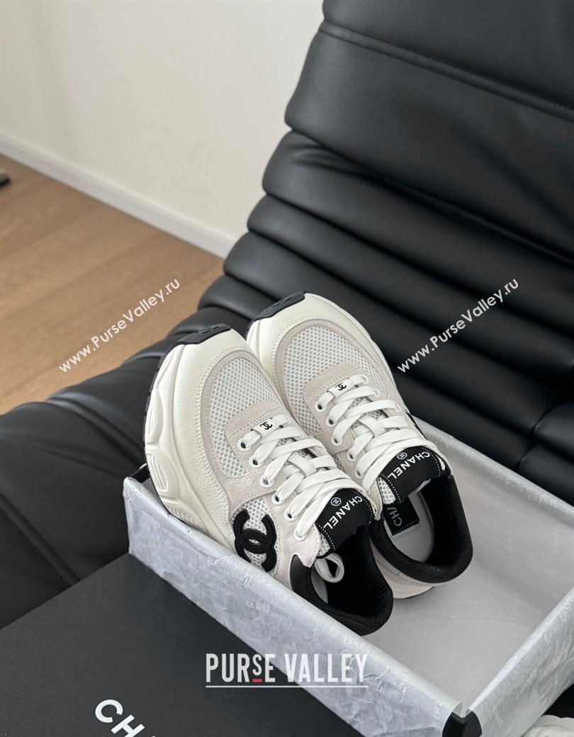 Chanel Mesh, Suede and Calfskin Sneakers White 2024 CH010204 (MD-240102030)