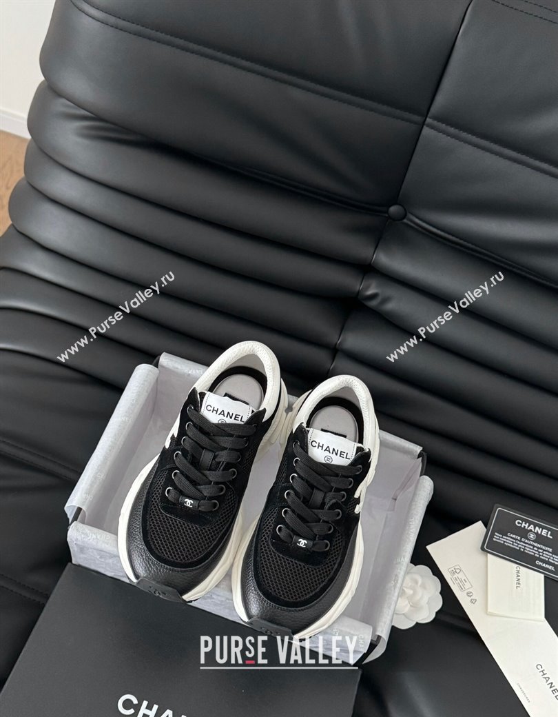 Chanel Mesh, Suede and Calfskin Sneakers Black 2024 CH010204 (MD-240102034)