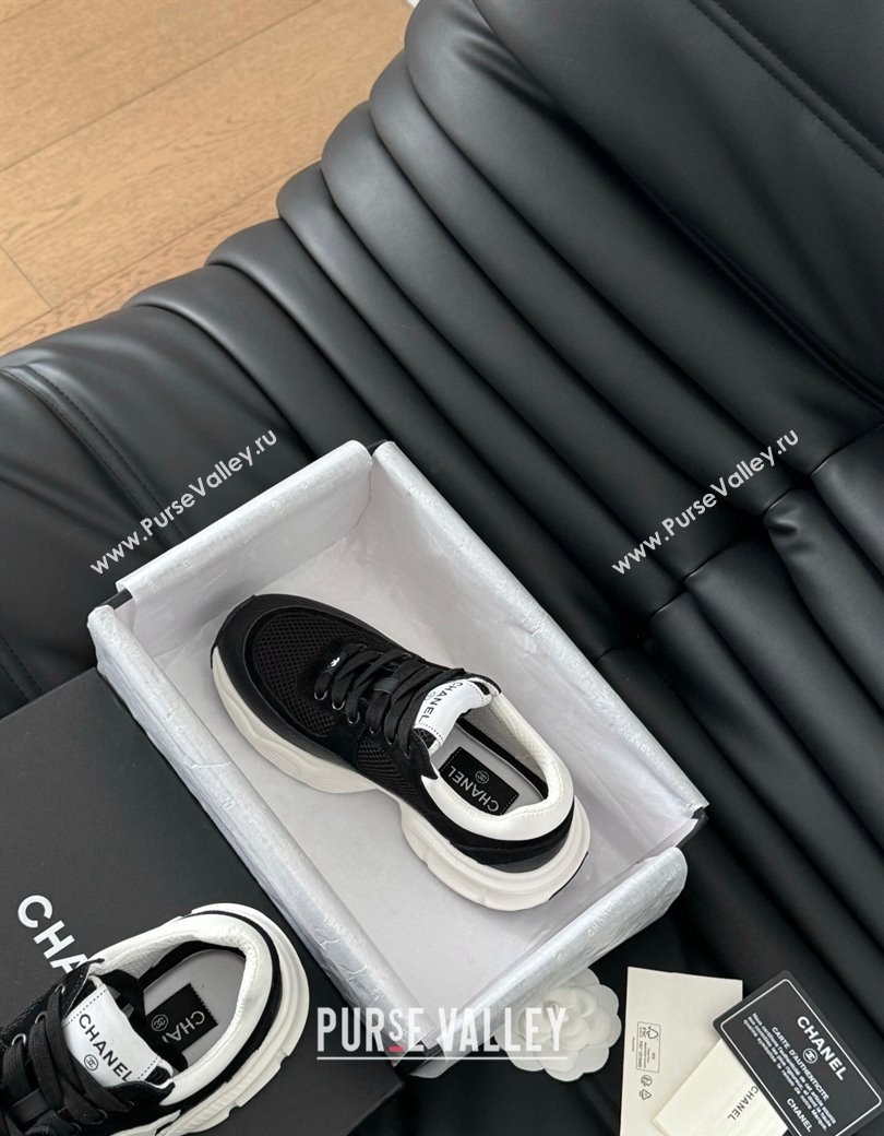 Chanel Mesh, Suede and Calfskin Sneakers Black 2024 CH010204 (MD-240102034)