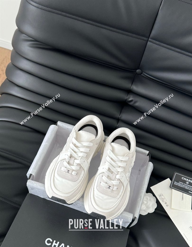 Chanel Fabric Suede Sneakers White 2024 CH010204 (MD-240102035)