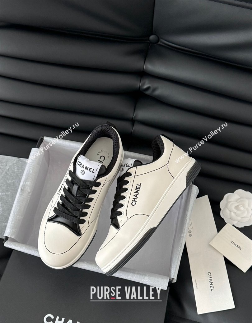 Chanel Calfskin Sneakers with Stitches White 2024 G46076 (MD-240102038)