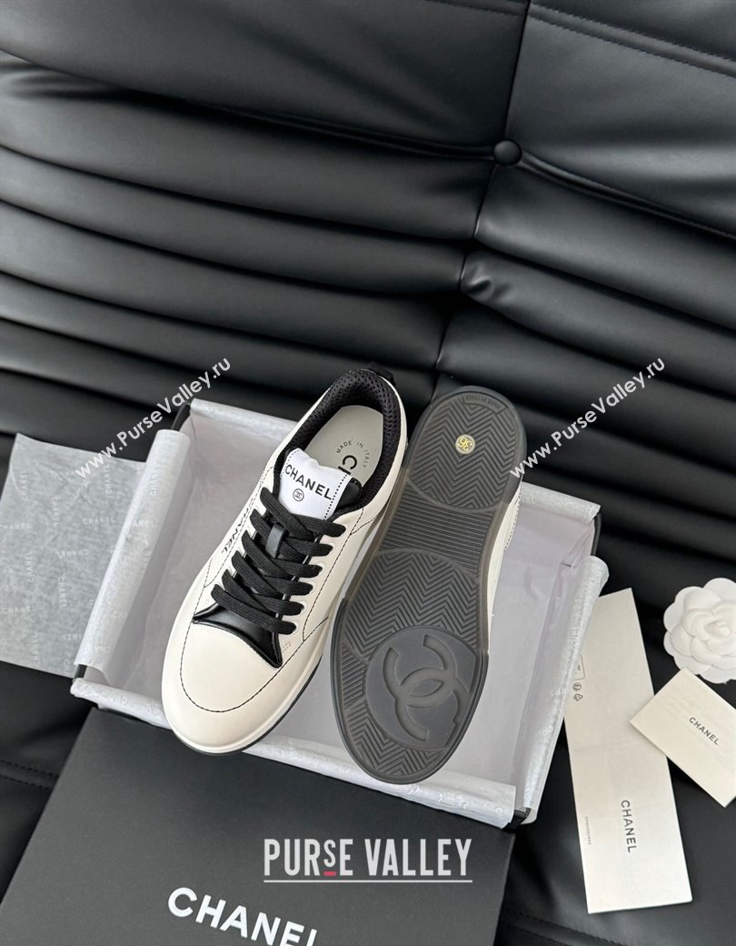 Chanel Calfskin Sneakers with Stitches White 2024 G46076 (MD-240102038)