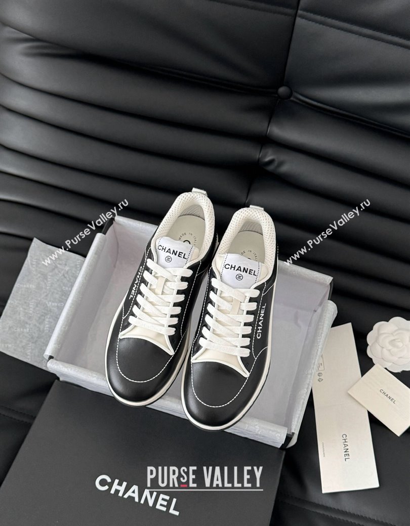 Chanel Calfskin Sneakers with Stitches Black 2024 G46076 (MD-240102039)