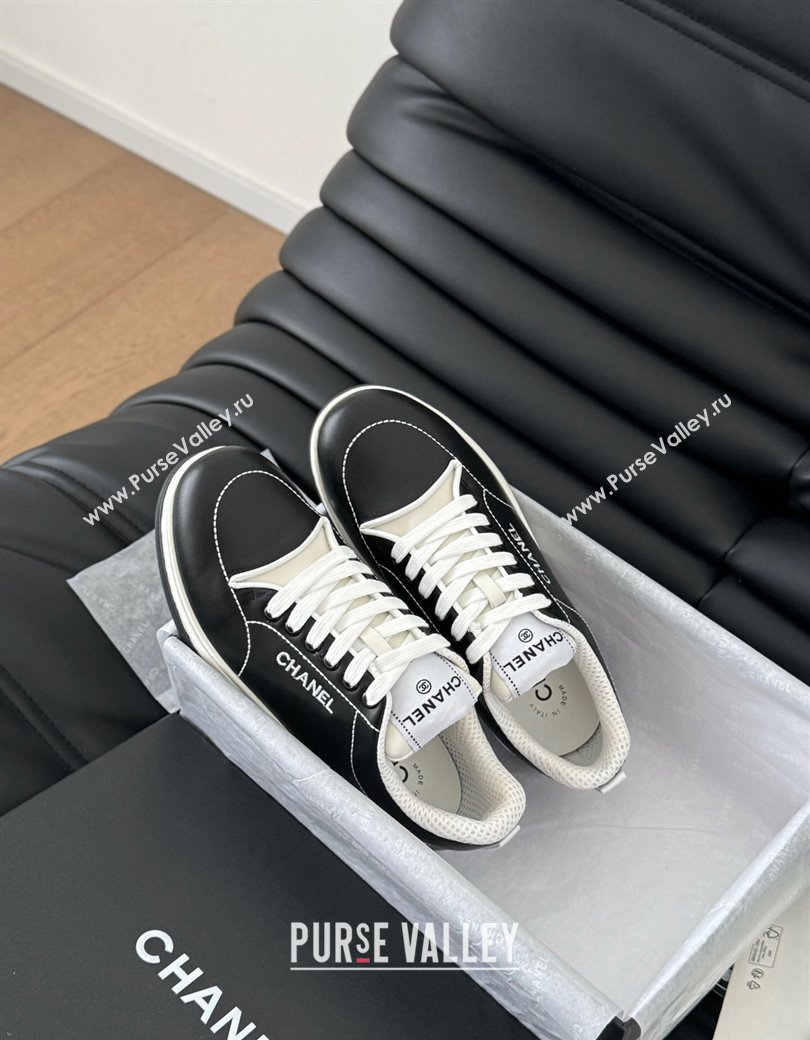 Chanel Calfskin Sneakers with Stitches Black 2024 G46076 (MD-240102039)