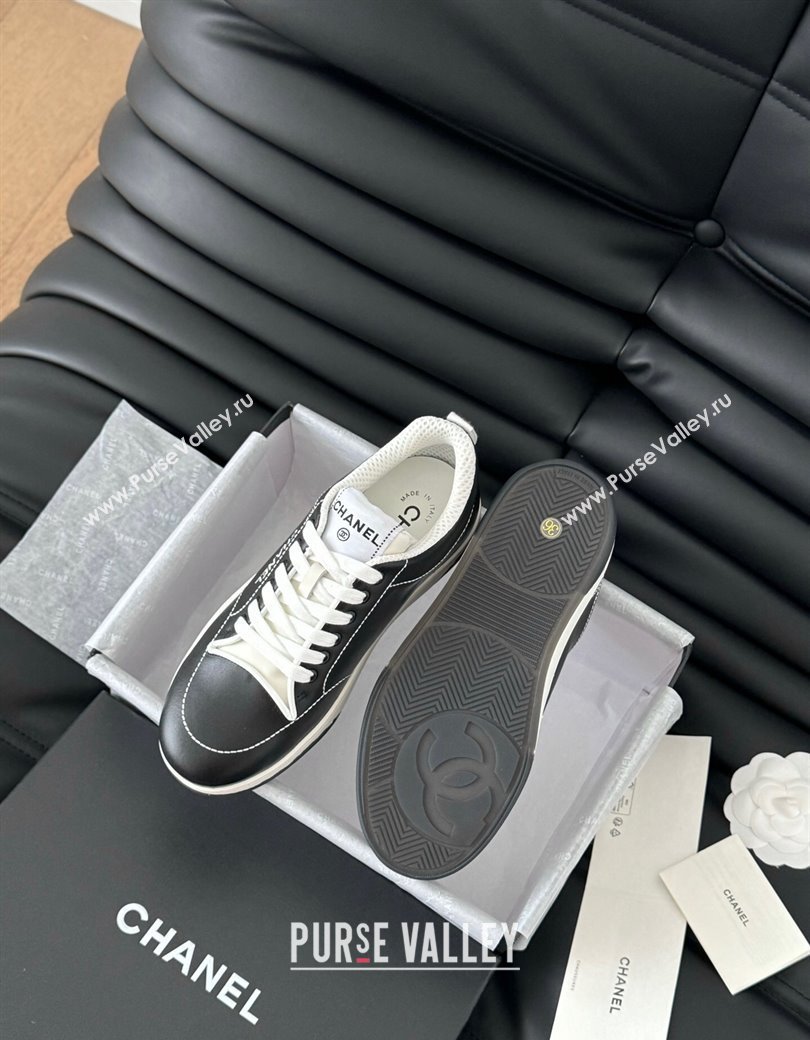 Chanel Calfskin Sneakers with Stitches Black 2024 G46076 (MD-240102039)