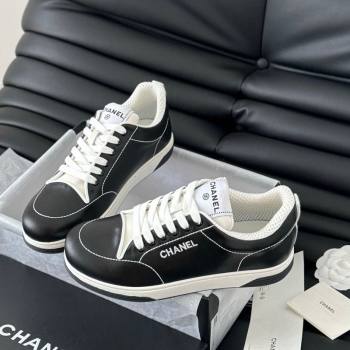 Chanel Calfskin Sneakers with Stitches Black 2024 G46076 (MD-240102039)