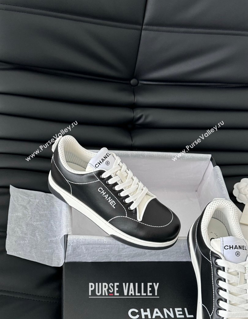 Chanel Calfskin Sneakers with Stitches Black 2024 G46076 (MD-240102039)