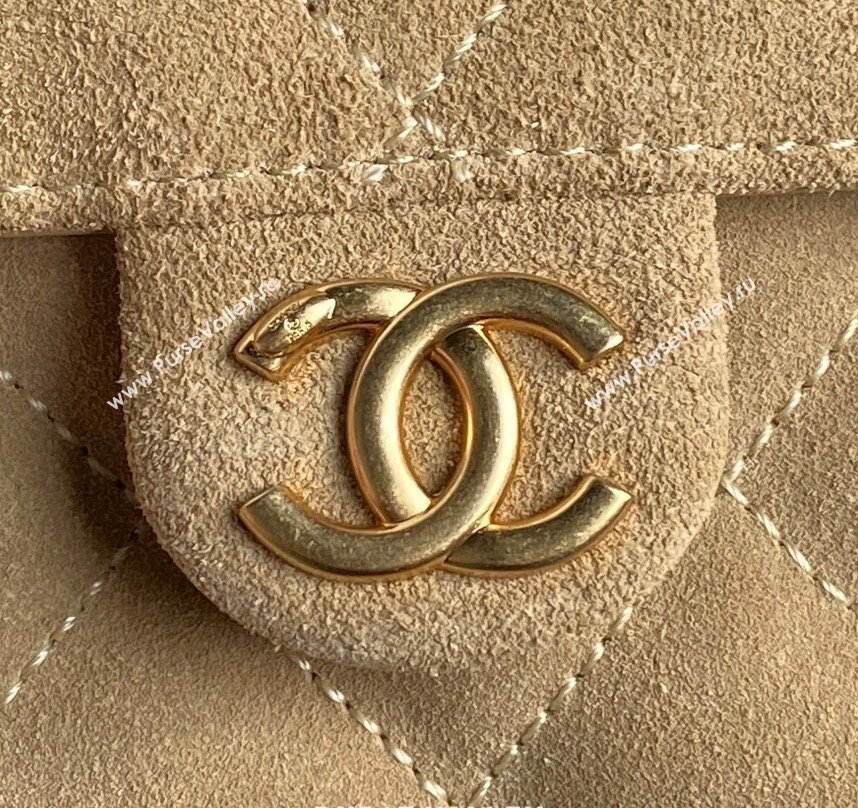 Chanel Quilted Suede Large Hobo bag AS5311 Beige 2025 (yezi-250111030)