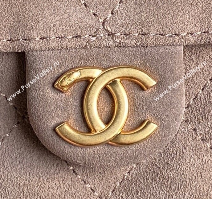 Chanel Quilted Suede Large Hobo bag AS5311 Khaki Grey 2025 (yezi-250111031)