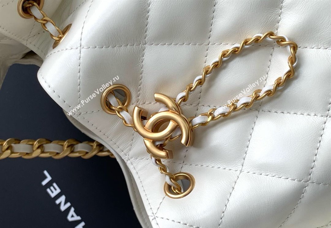 Chanel Quilted Calfskin Medium Hobo bag AS5293 White 2025 (yezi-250111027)