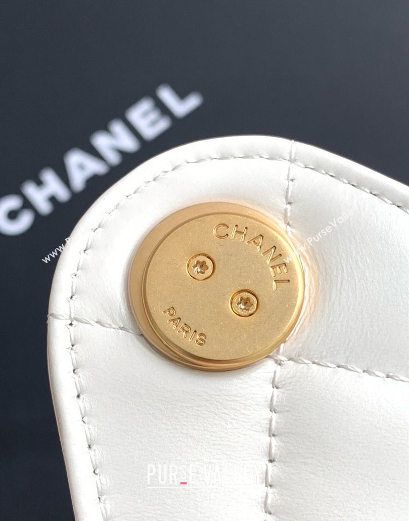 Chanel Quilted Calfskin Medium Hobo bag AS5293 White 2025 (yezi-250111027)
