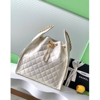 Chanel Quilted Calfskin Large Hobo bag AS5311 White 2025 (yezi-250111032)