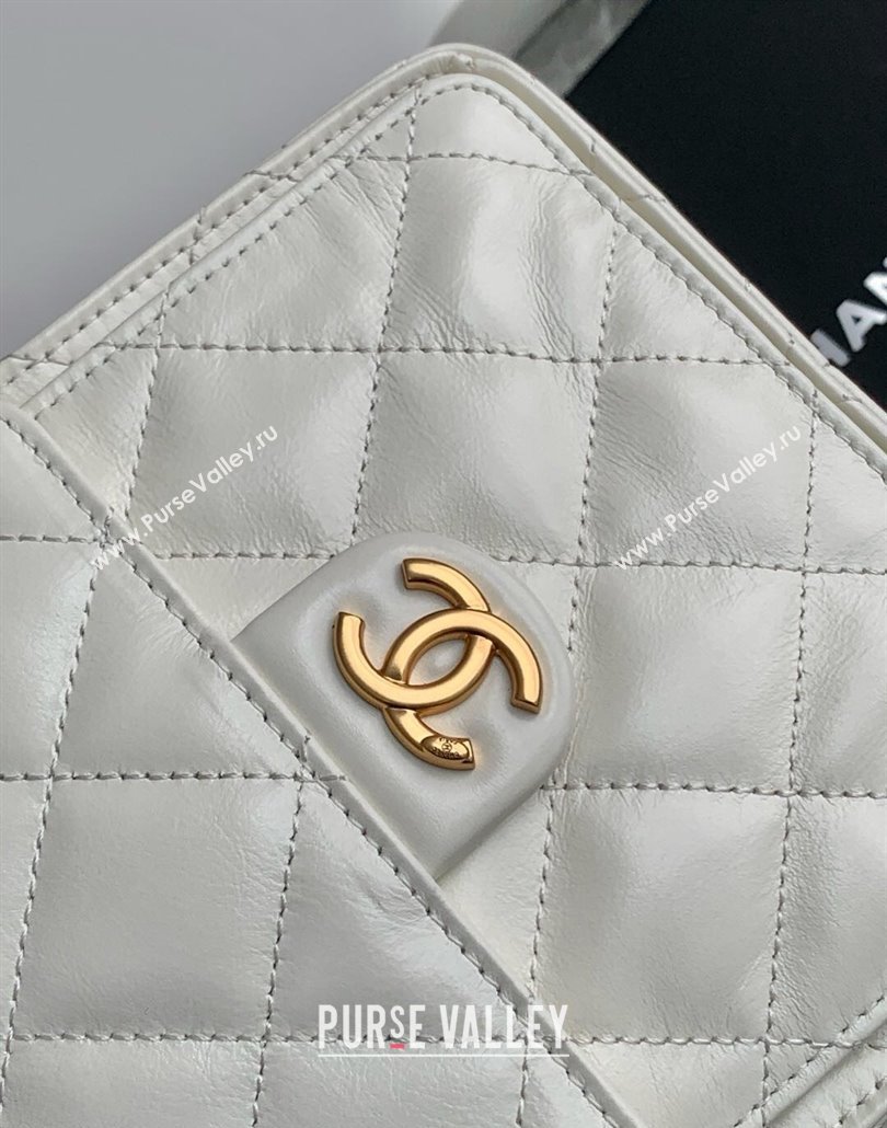 Chanel Quilted Calfskin Large Hobo bag AS5311 White 2025 (yezi-250111032)