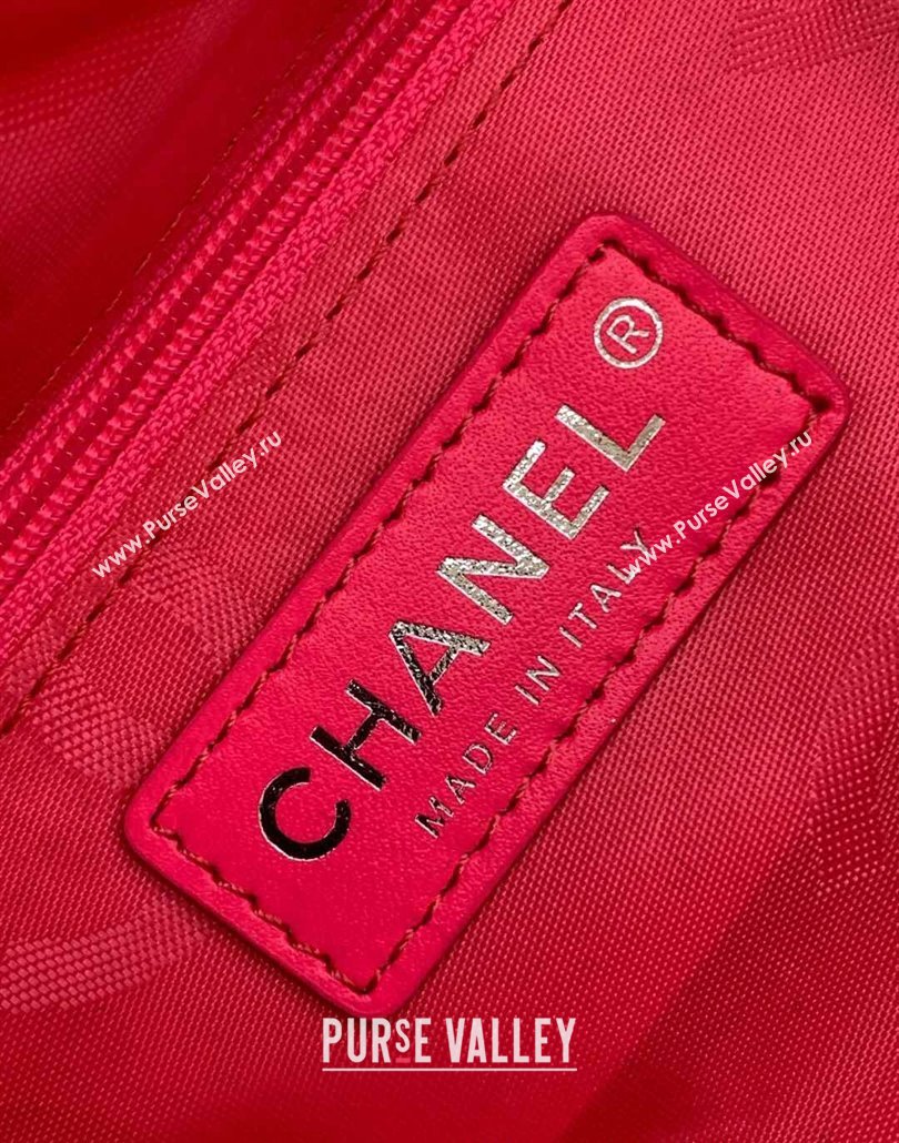 Chanel Quilted Calfskin Airport Flap Bag with Maxi CC Black/White2 2025 AS6338 (yezi-250111051)