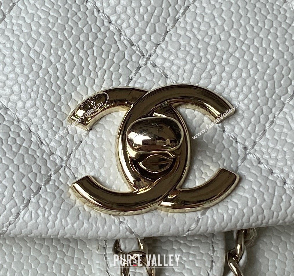 Chanel Grained Calfskin Small Backpack Bag AS3787 White 2025 (yezi-250111072)