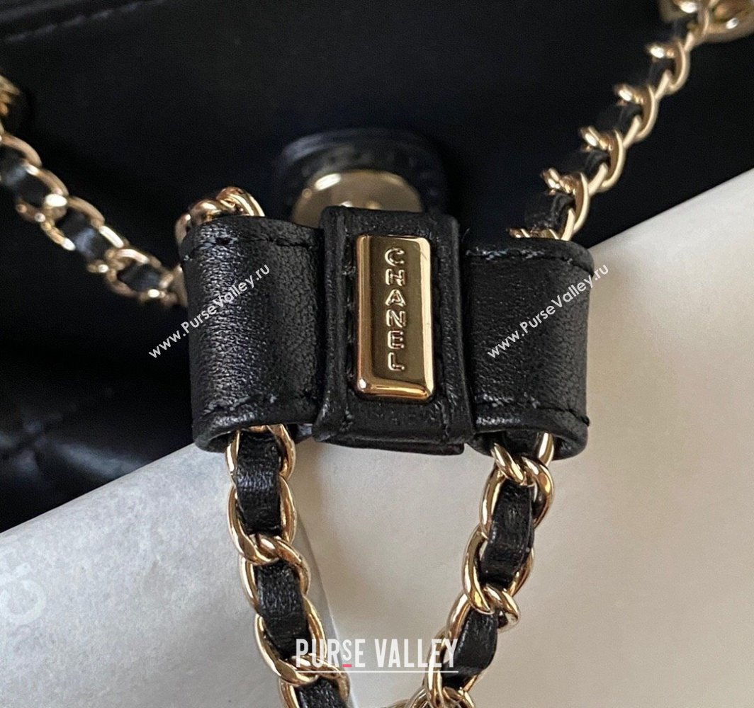 Chanel Lambskin Small Backpack Bag AS3787 Black 2025 (yezi-250111076)