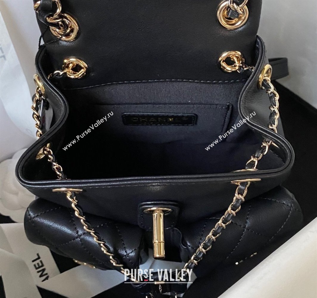 Chanel Lambskin Small Backpack Bag AS3787 Black 2025 (yezi-250111076)