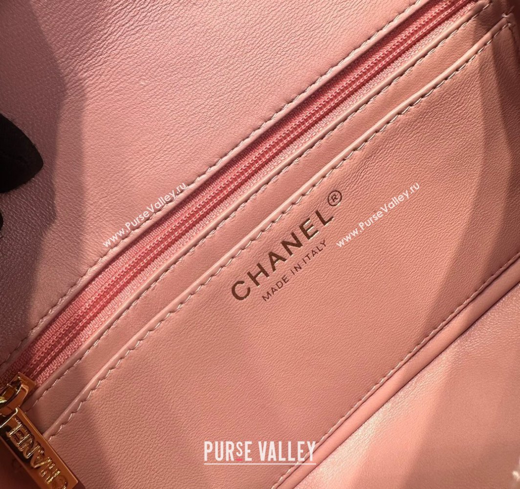 Chanel Tweed Classic Mini Flap Bag A69900 Pink/Blue 2025 0113 (yezi-250113001)