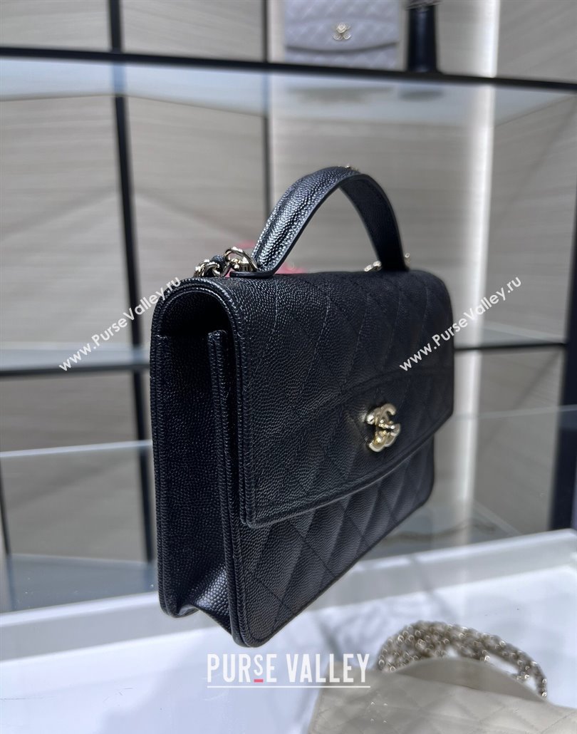 Chanel Grained Calfskin Clutch/Backpack Bag with Chain Black 2025 AP4406 (yezi-250113024)