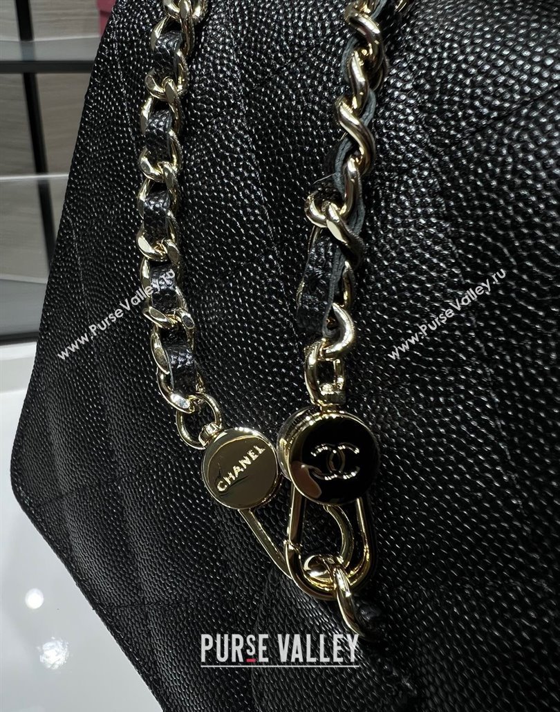 Chanel Grained Calfskin Clutch/Backpack Bag with Chain Black 2025 AP4406 (yezi-250113024)