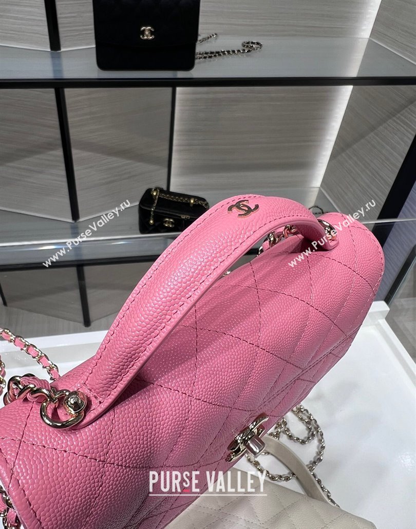 Chanel Grained Calfskin Clutch/Backpack Bag with Chain Pink 2025 AP4406 (yezi-250113025)