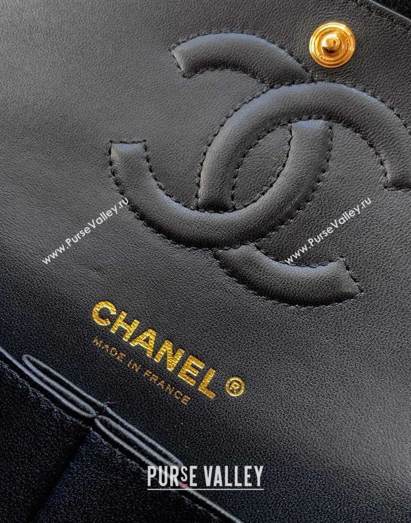 Chanel Suede Classic 11.12 Medium Flap bag A01112 Black 2025 0113 (yezi-250113016)