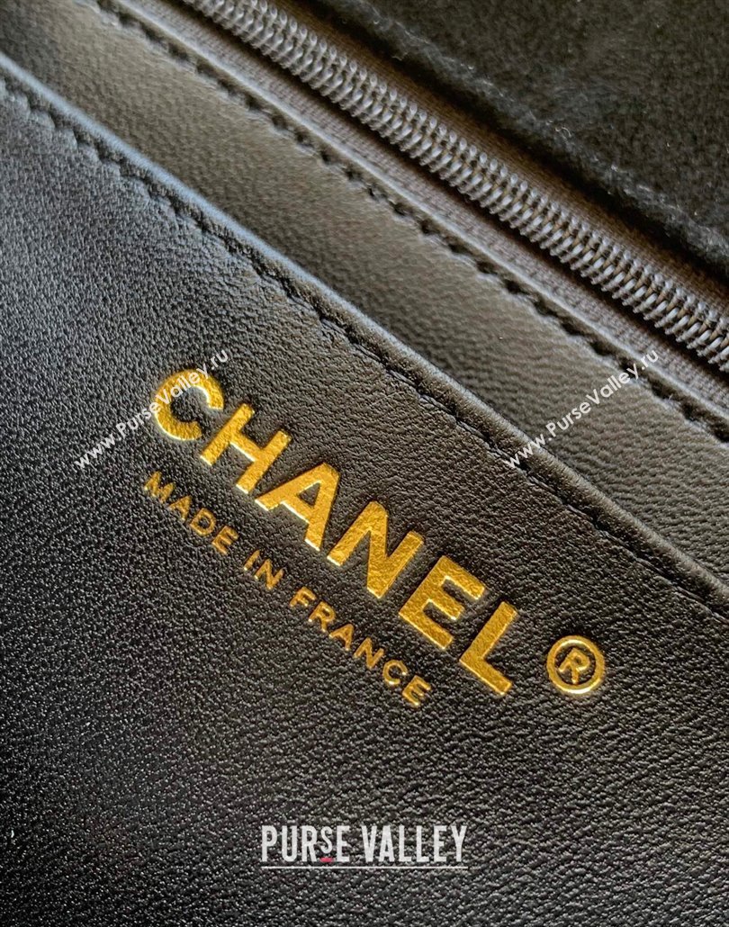 Chanel Suede Classic Mini Flap Bag A69900 Black 2025 0113 (yezi-250113017)