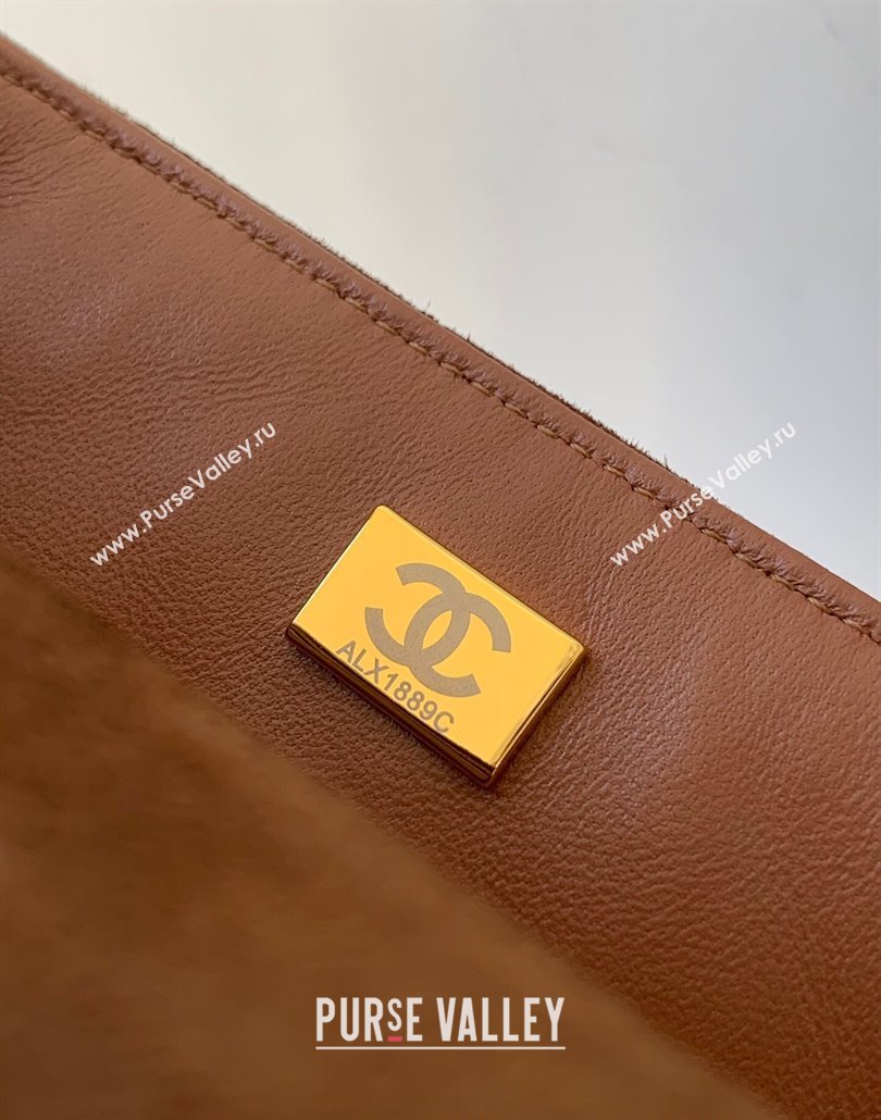 Chanel Suede Classic Mini Flap Bag A69900 Brown 2025 0113 (yezi-250113019)