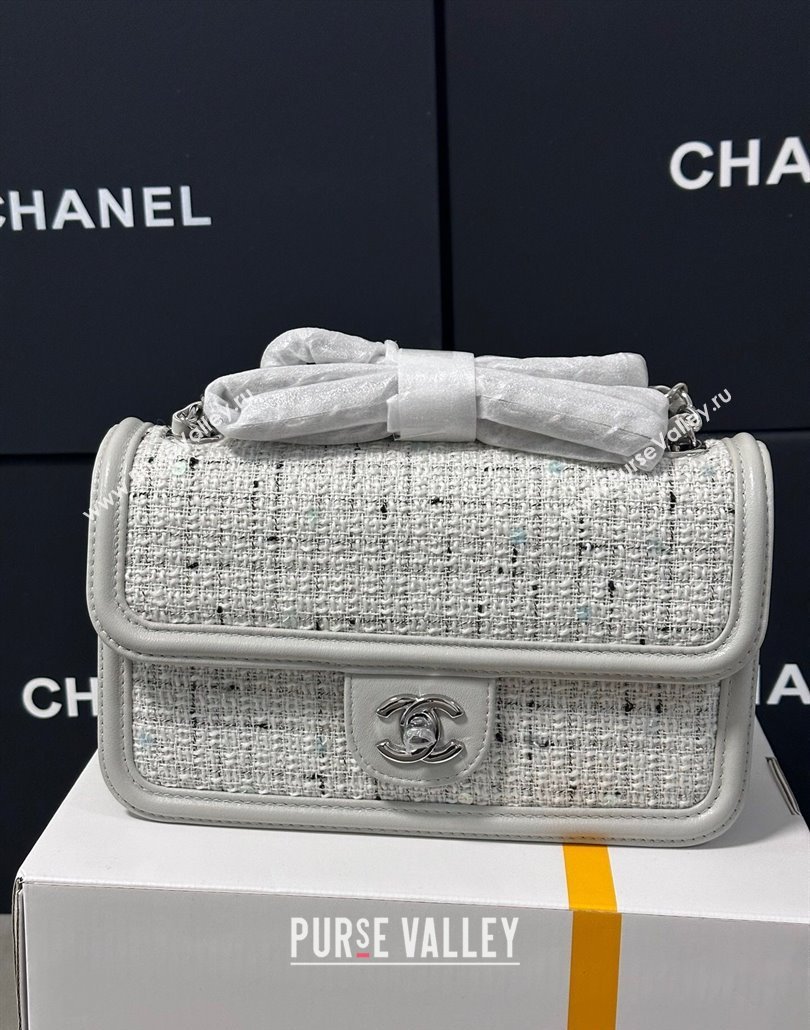 Chanel Tweed Small Flap Bag AS5234 Light Grey 2025 (yezi-250113011)