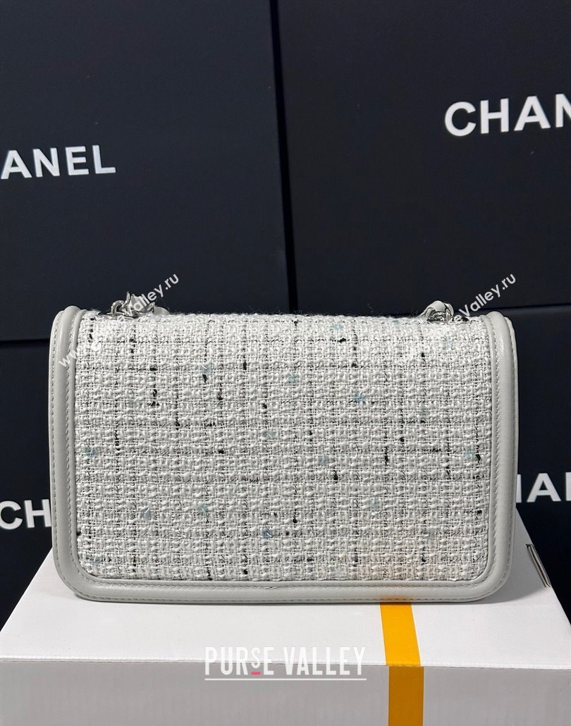 Chanel Tweed Small Flap Bag AS5234 Light Grey 2025 (yezi-250113011)