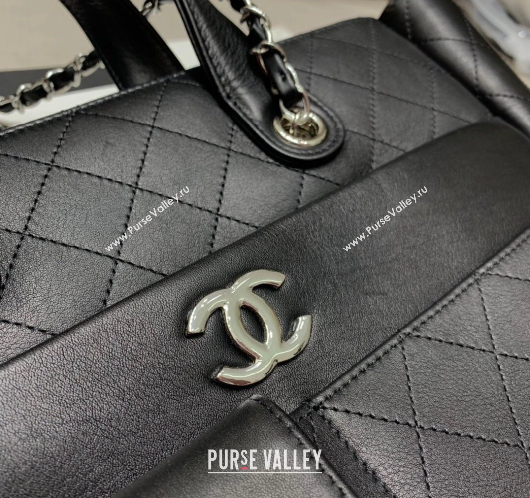 Chanel Quilted Calfskin Large Shopping Bag Black 2025 CH011302 (yezi-250113044)