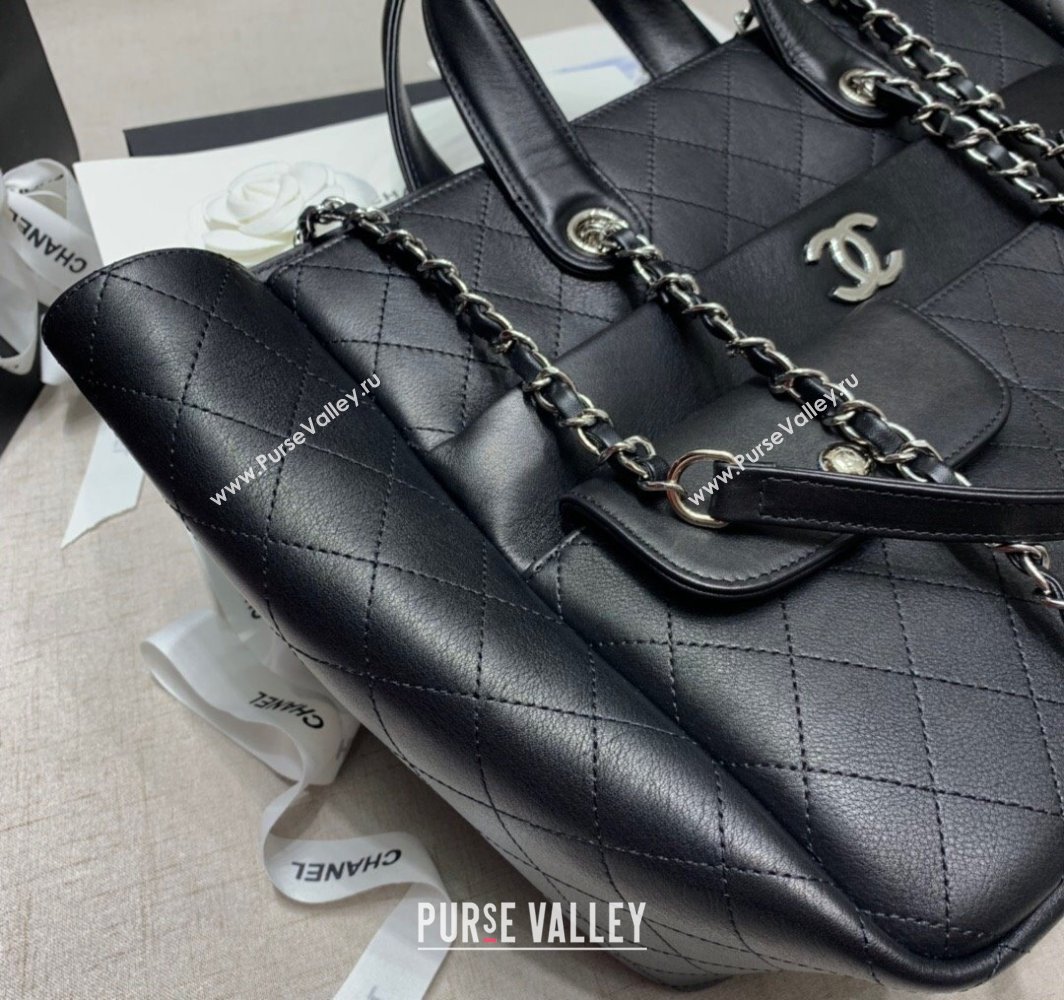 Chanel Quilted Calfskin Large Shopping Bag Black 2025 CH011302 (yezi-250113044)
