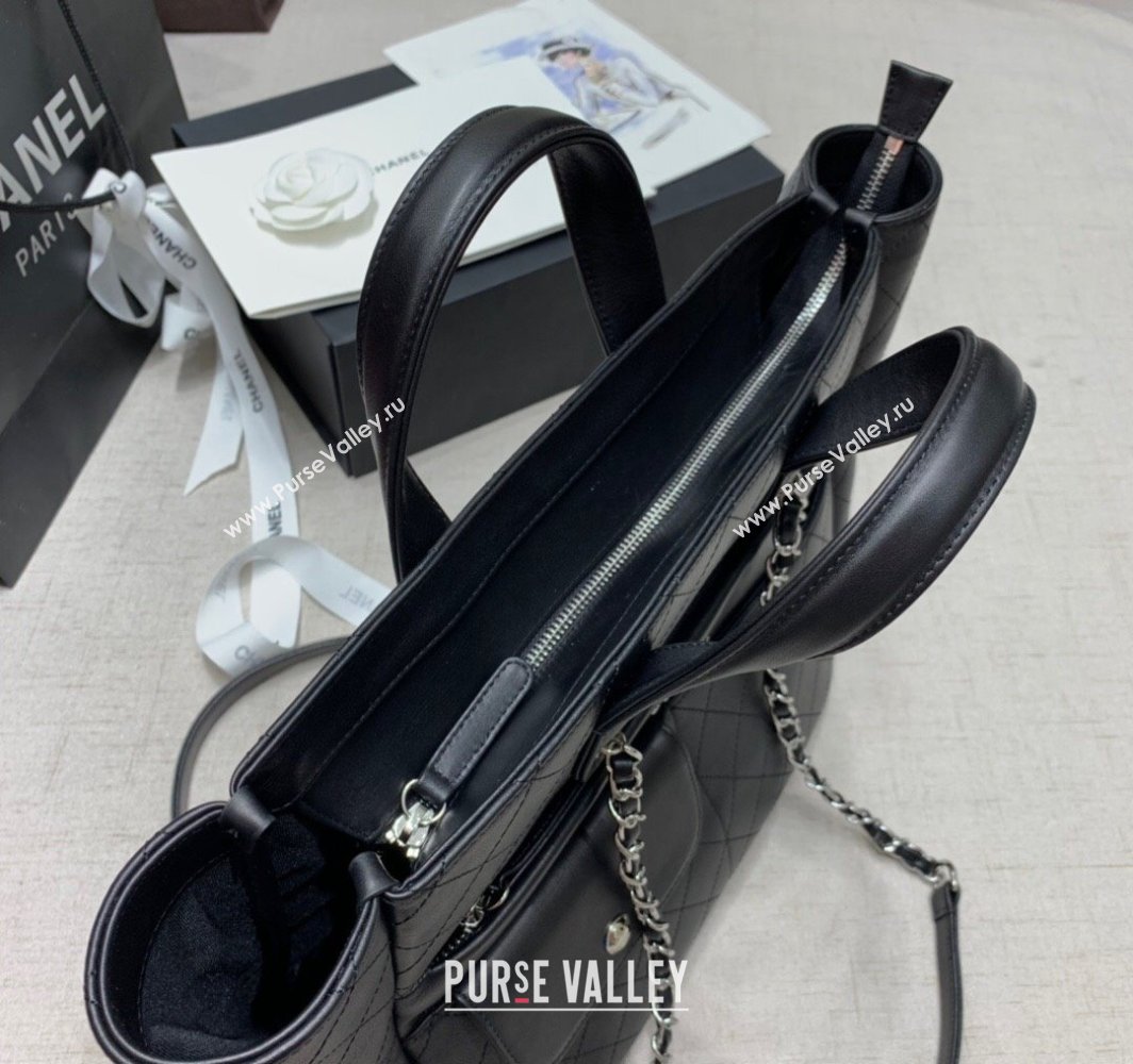 Chanel Quilted Calfskin Large Shopping Bag Black 2025 CH011302 (yezi-250113044)