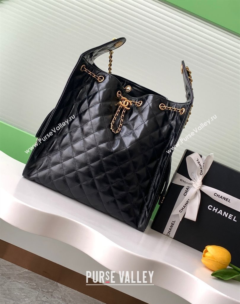 Chanel Quilted Calfskin Large Hobo bag AS5311 Black 2025 (yezi-250111033)